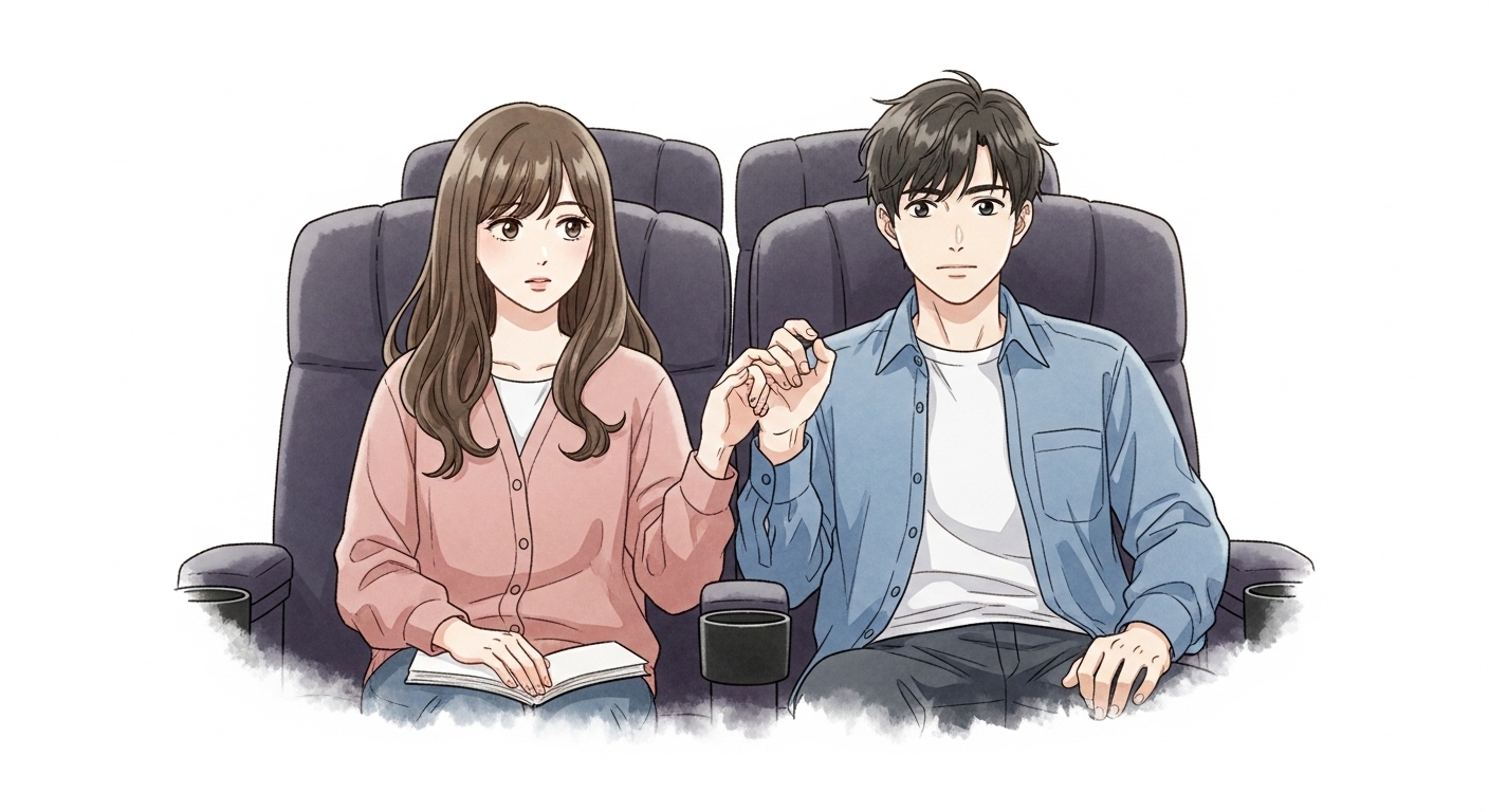 映画デート 付き合う前 手繋ぐ